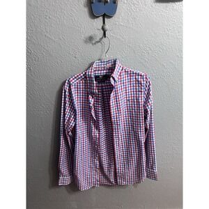 Vineyard Vines Classic Whale Plaid Long Sleeve Button Down Shirt Mens XS